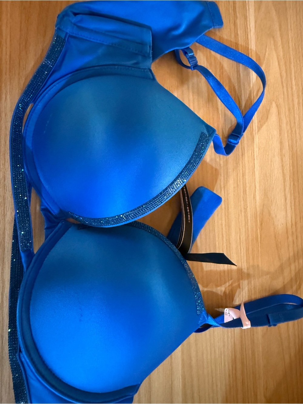 Victoria's Secret Bright Blue Padded Bra with Sparkle Trim